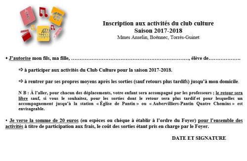 InscriptionClubCulture2017